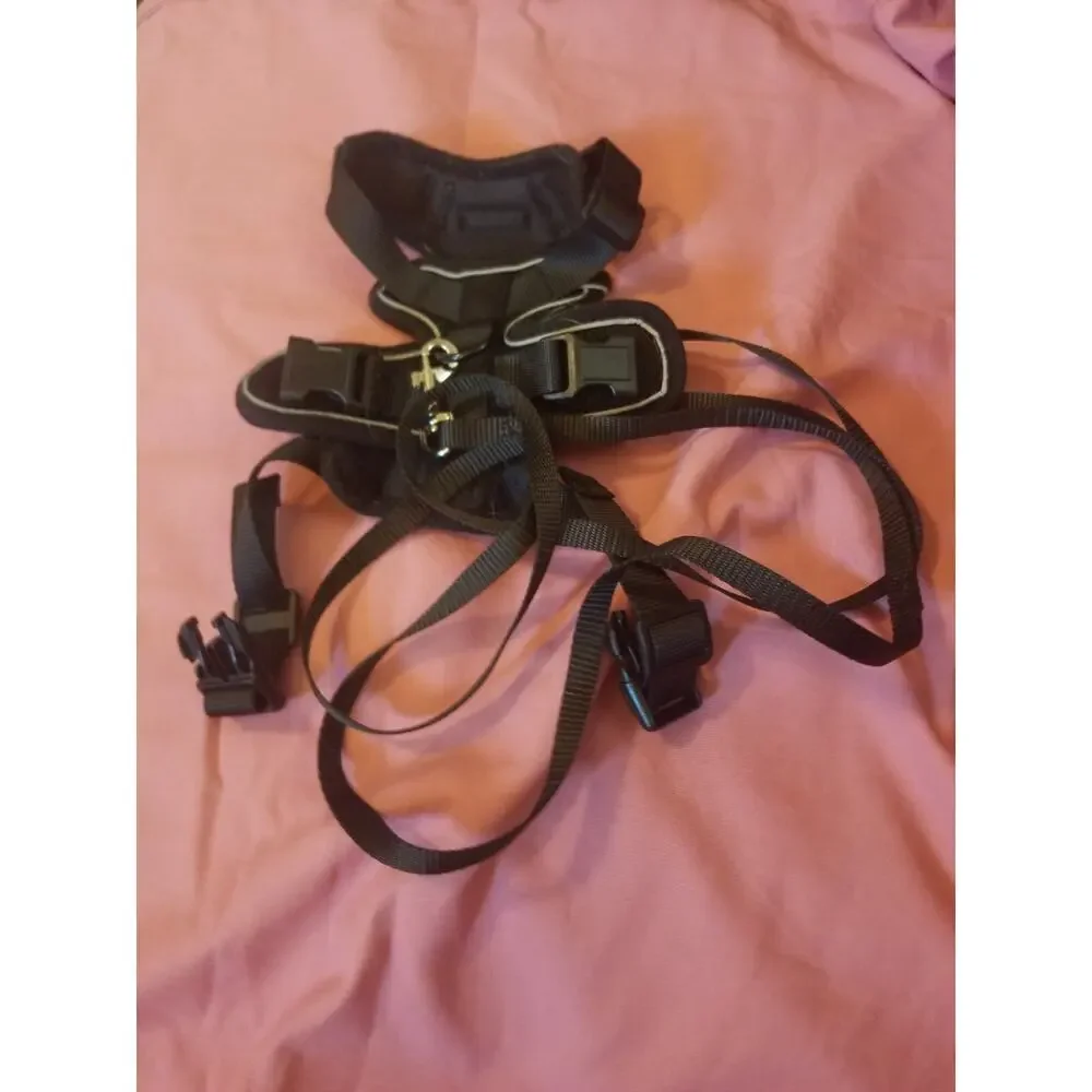 Cat Harness and Leash Dog Harness Size Small Black Megaplex